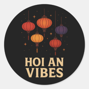 Sticker Rond La magie de Hoi An – L'art des lanternes 