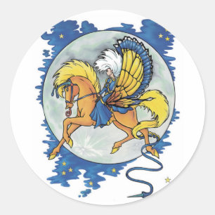 Sticker Rond La magie de la lune