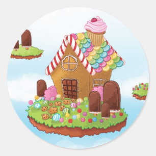 Sticker Rond La maison Nibbled