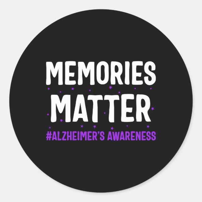 Sticker Rond La maladie d'Alzheimer est importante Sensibilisat (Devant)