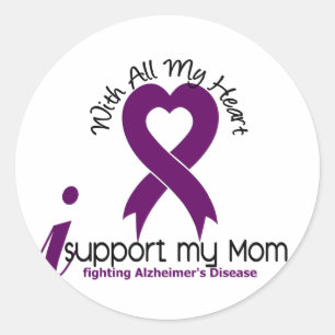 Sticker Rond La maladie d'Alzheimers je soutiens ma maman