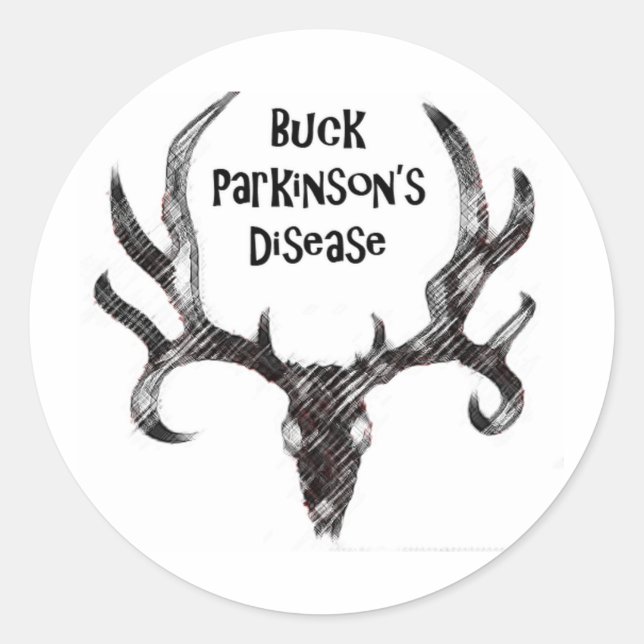 Sticker Rond La maladie de Buck Parkinson (Devant)