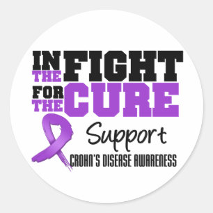 Sticker Rond La maladie de Crohn dans la lutte pour le guérison