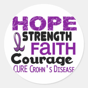 Sticker Rond La maladie de Crohn HOPE 3