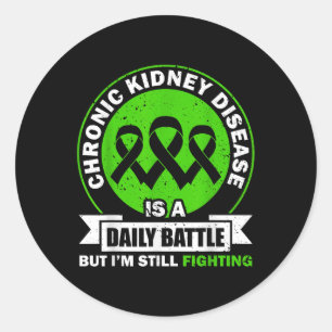 Sticker Rond La Maladie Du Rein Chronique Est Une Conscience De