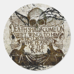 Sticker Rond La malédiction du pharaon