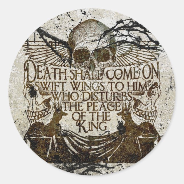 Sticker Rond La malédiction du pharaon (Devant)