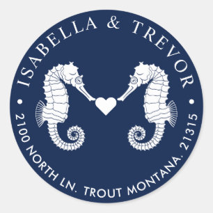 Sticker Rond La Marée de l'amour Adresse de retour de la mari