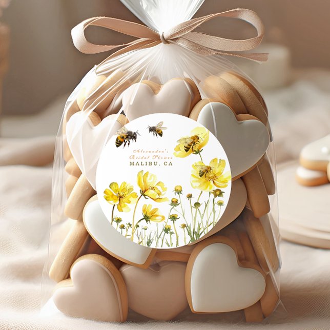 Sticker Rond La mariée à la douche fleurie (Créateur téléchargé)