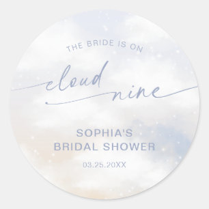 Sticker Rond La Mariée Est Sur La Fête des mariées Nuage 9