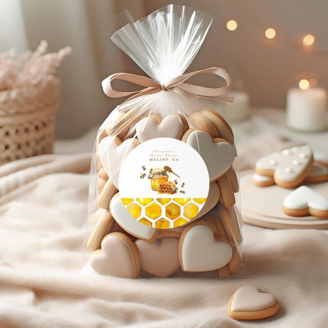 Sticker Rond La mariée sous la douche en nid d'abeille (Créateur téléchargé)