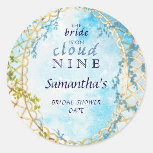 Sticker Rond La mariée sur un nuage neuf Mariage de style rococ