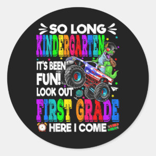 Sticker Rond La maternelle est longue, regardez la 1ère année i