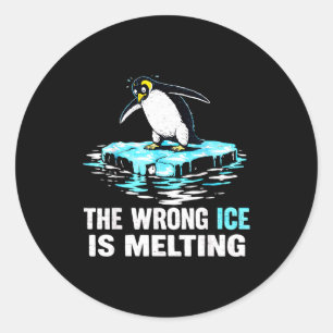Sticker Rond La mauvaise glace fond Fondre la glace