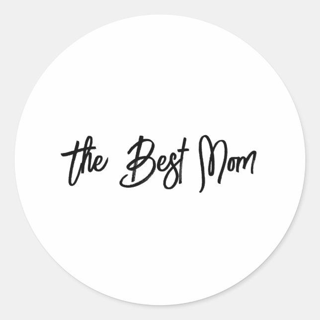 Sticker Rond La meilleure maman (Devant)