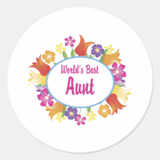 Sticker Rond La meilleure tante du monde