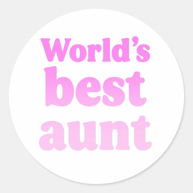 Sticker Rond La meilleure tante du monde (Devant)