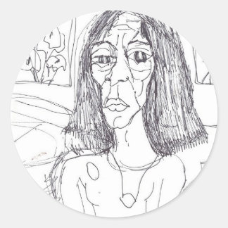 Sticker Rond la mère en plastique