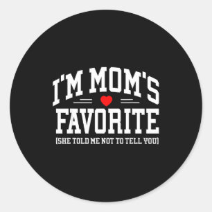 Sticker Rond La mère favori de maman fils fille mères préférées