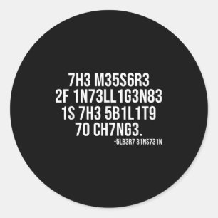 Sticker Rond La mesure de l'intelligence codée par la science m