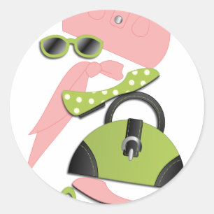 Sticker Rond La mode à la recherche