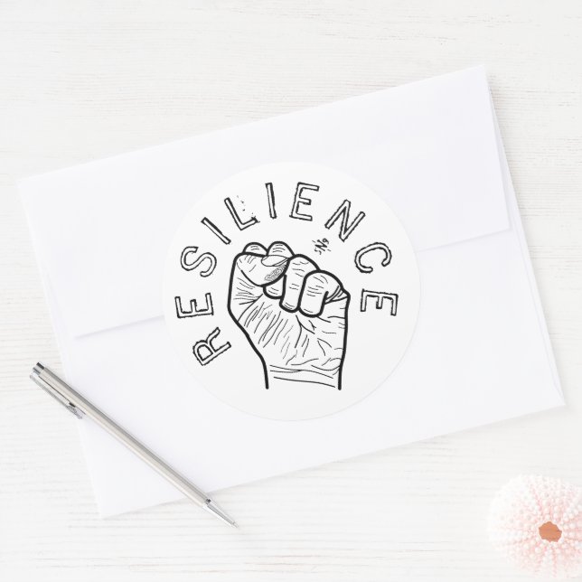Sticker Rond La motivation de la résilience (Enveloppe)