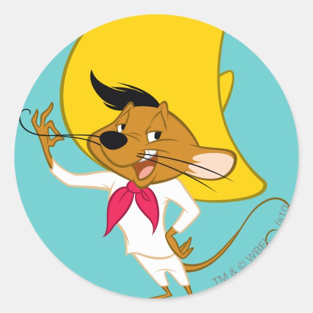 Sticker Rond La Moustache de SPEEDY GONZALES™ (Devant)