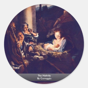 Sticker Rond La Nativité De Correggio