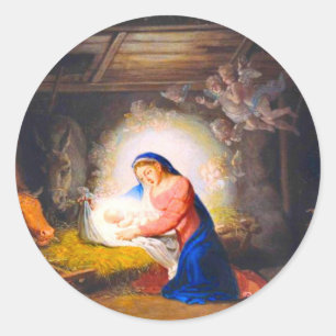 Sticker Rond La Nativité du Christ