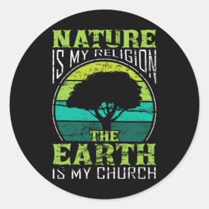 Sticker Rond La Nature De La Journée Des Amérindiens Est Ma Rel