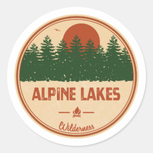 Sticker Rond La nature des lacs alpins
