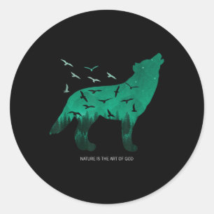 Sticker Rond La Nature Est L'Art De Dieu - Protection De l'envi