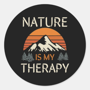 Sticker Rond La nature est ma thérapie Sentier de randonnée Mar