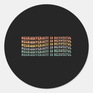 Sticker Rond La neurodiversité est belle - Sensibilisation sur
