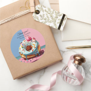 Sticker Rond La noix de muscade moderne arrose le Baby shower n
