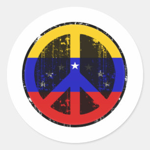Sticker Rond La Paix Au Venezuela