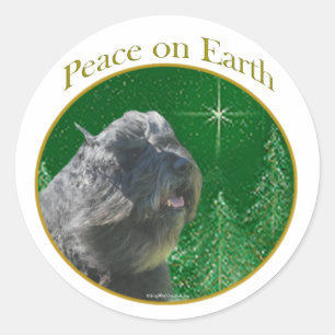 Sticker Rond La paix de Bouvier Des Flandres