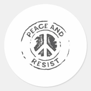 Sticker Rond La Paix Et La Résistance À La Chemise - La Prote P
