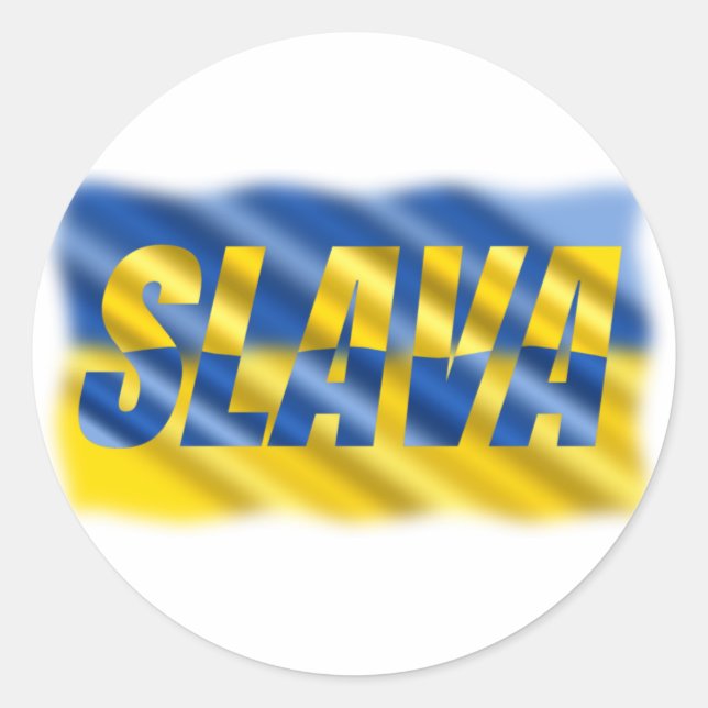 Sticker Rond La PAIX reste avec l'Ukraine Liberté pour l'Ukrain (Devant)