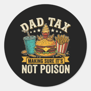 Sticker Rond La part du papa pour s'assurer que ce n'est pas dr