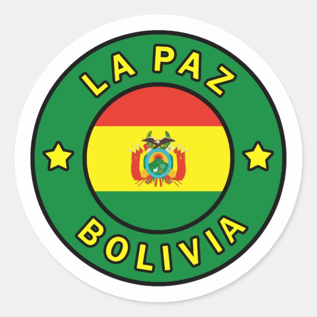 Sticker Rond La Paz Bolivie (Devant)