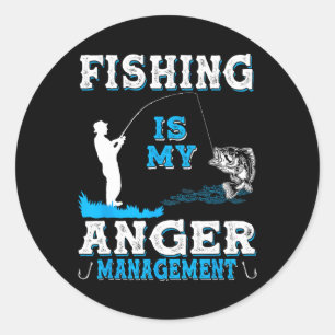 Sticker Rond La Pêche Et La Chasse Sont Mes Divergences De Colè