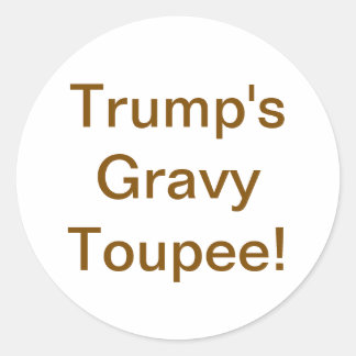Sticker Rond La perruque de Trump par Hankamer Artjunkhaus Comi