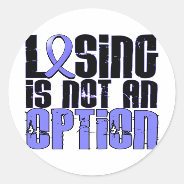 Sticker Rond La Perte N'Est Pas Une Option Cancer De La Prostat (Devant)