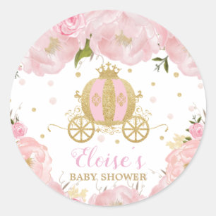 Sticker Rond La petite princesse Baby shower Merci Favoriser