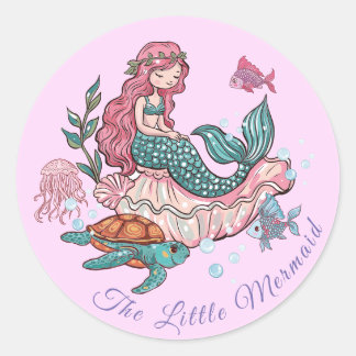 Sticker Rond La Petite Sirène