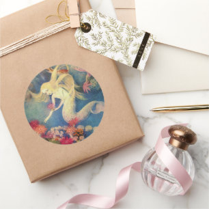 Sticker Rond La petite sirène de Dorothy Lathrop