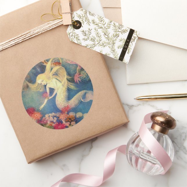 Sticker Rond La petite sirène de Dorothy Lathrop (Cadeaux)