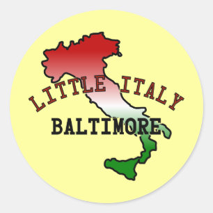 Sticker Rond La peu d'Italie Baltimore
