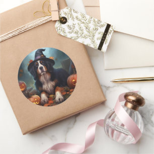 Sticker Rond La peur de l'Halloween Citrouille bernoise